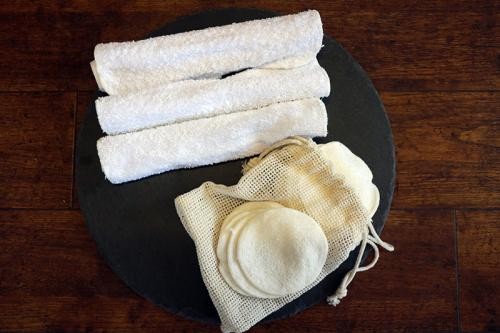 Abschminkpads aus Baumwolle und Bambus