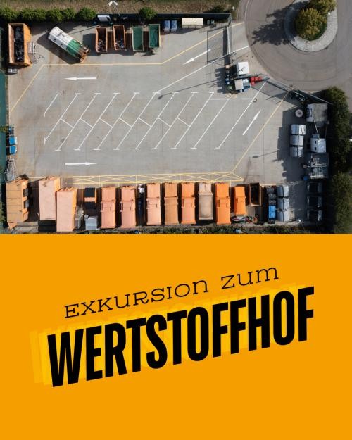 Wertstoffhof Deckenpfronn Pressen und Container auf dem Wertstoffhof Deckenpfronn