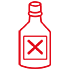 Piktogramm Schadstoffe Piktogramm einer Flasche, die für Schadstoffe steht